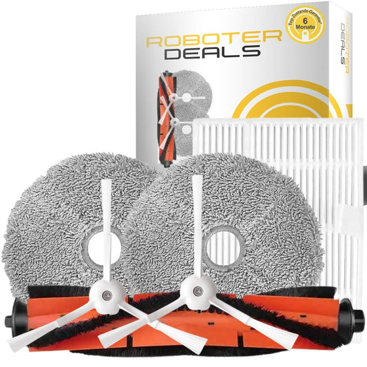 Zubehör Set, Ersatzteile Kit für Lydsto W2 (2x Pad, 2x Seitenbürste, 2x Filter, 1x Hauptbürste)