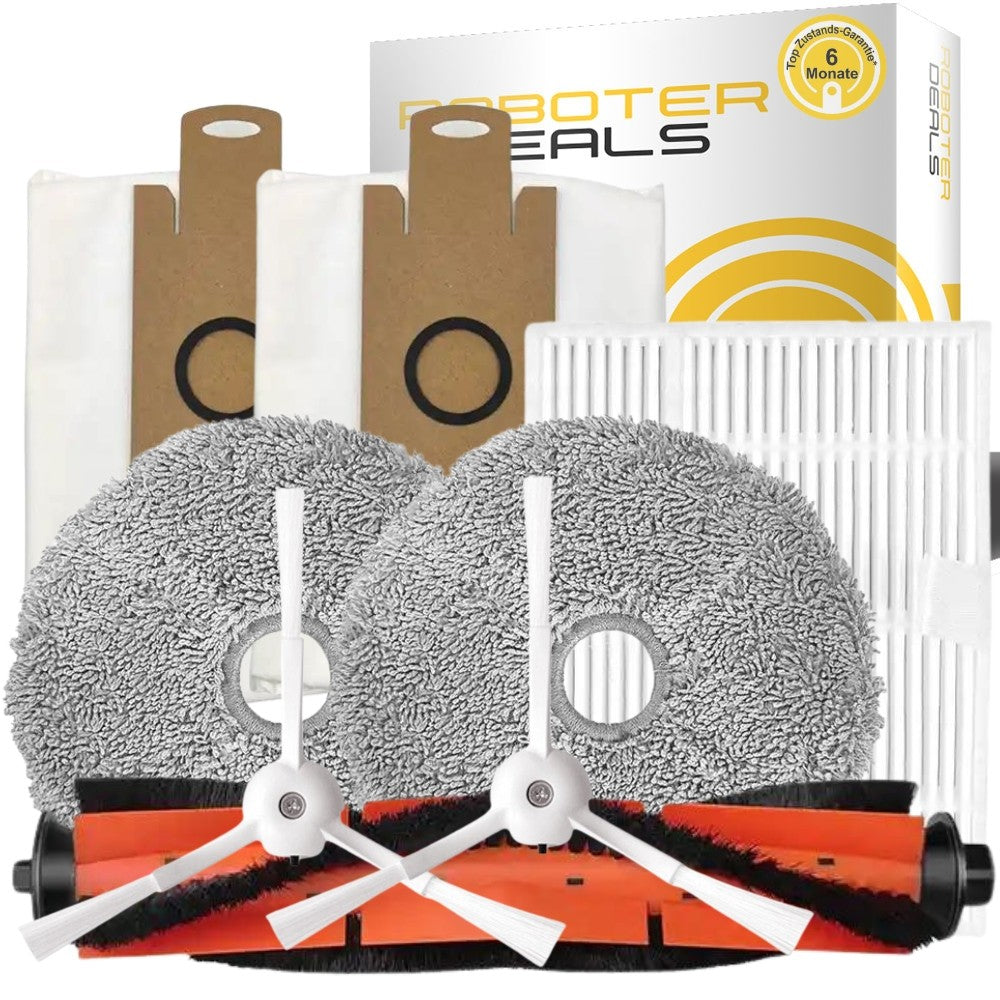Zubehör Set, Ersatzteile Kit für Lydsto W2 (2x Beutel, 2x Pad, 2x Seitenbürste, 2x Filter, 1x Hauptbürste)