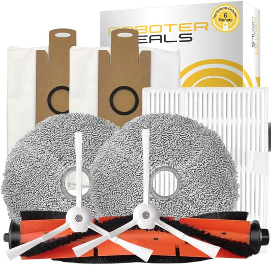 Zubehör Set, Ersatzteile Kit für Lydsto W2 (2x Beutel, 2x Pad, 2x Seitenbürste, 2x Filter, 1x Hauptbürste)