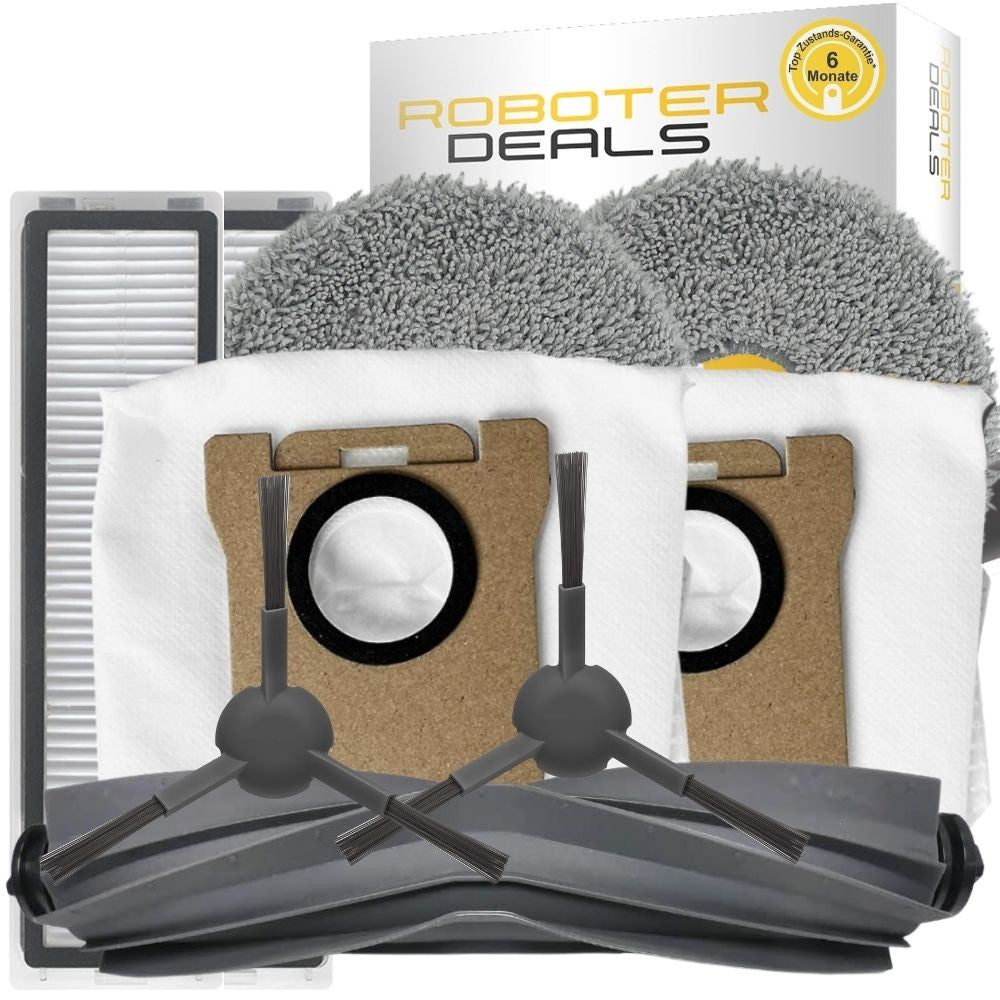 Zubehör Set, Ersatzteile für Dreame L20 Ultra Complete (2x Filter, 2x Seitenbürste, 2x Pad, 1x Hauptbürste, 2x Beutel)
