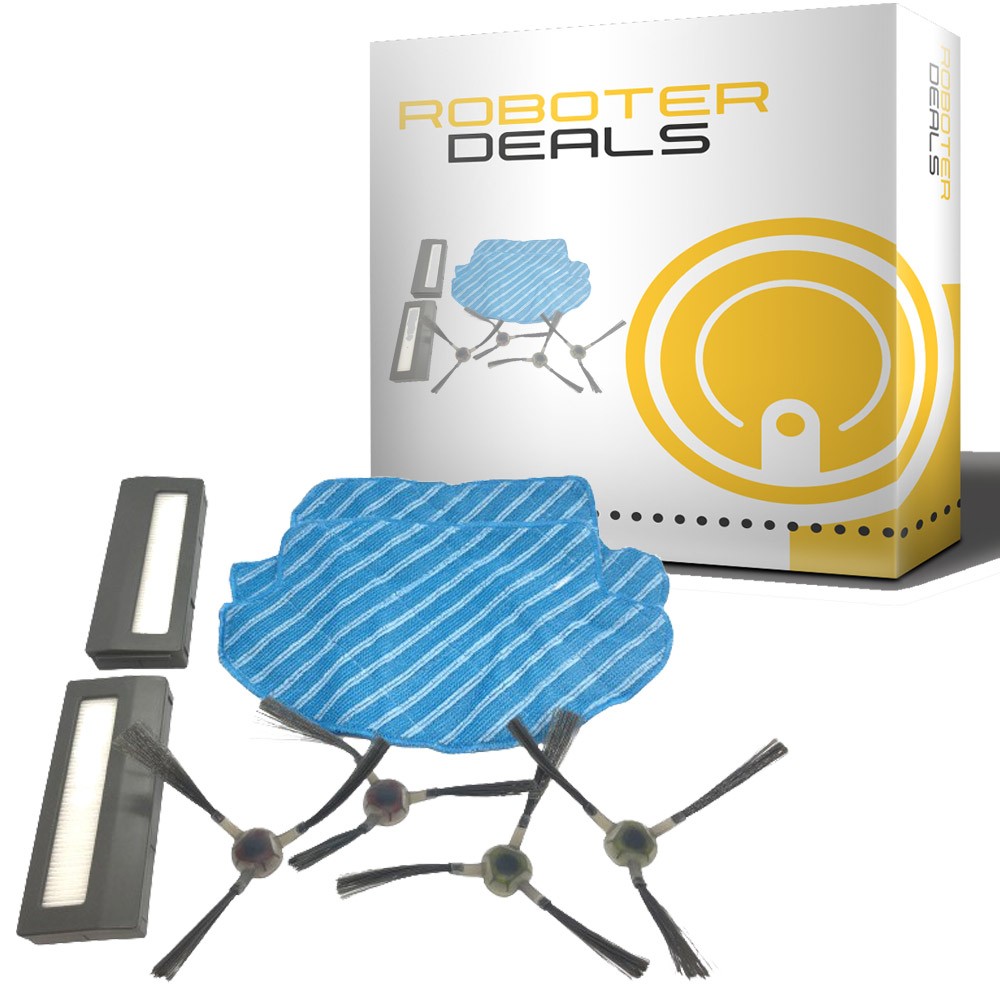 Zubehör Set, Ersatzteile Kit für Ecovacs Deebot N78 (2x Filter, 4x Seitenbürste, 2x Pad)