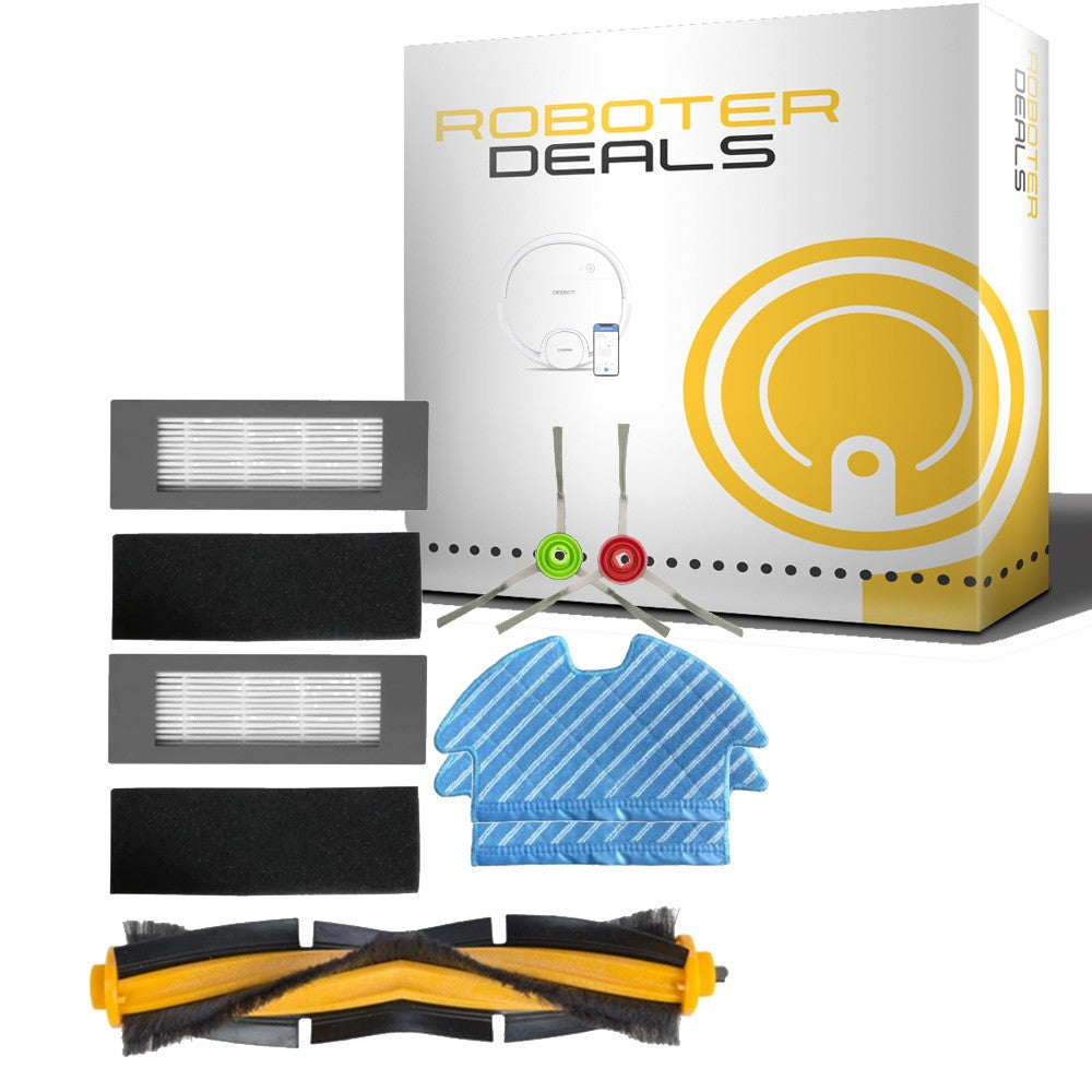 Zubehör Set, Ersatzteile Kit für Ecovacs Deebot OZMO 900 (2x Filter, 2x Seitenbürste, 2x Pad, 1x Hauptbürste)