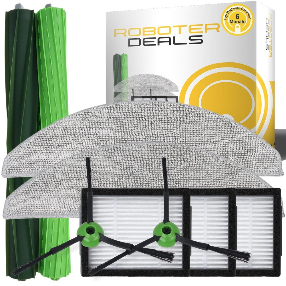 Zubehör Set, Ersatzteile Kit für iRobot Roomba Combo i5 u. i5 Plus (2x Hauptbürste, 2x Filter, 2x Seitenbürste, 2x Pad)