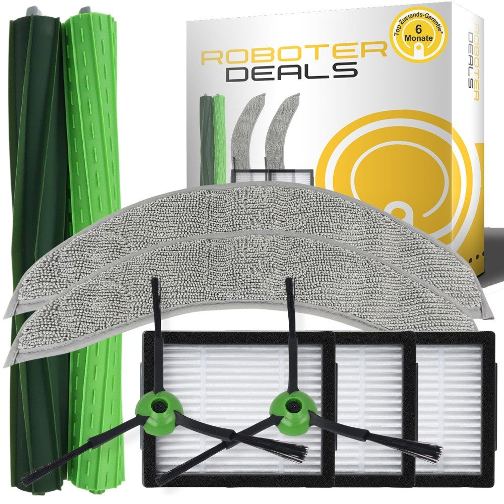 Zubehör Set, Ersatzteile Kit für iRobot Roomba Combo j5 u. j5 Plus (2x Hauptbürste, 2x Filter, 2x Seitenbürste, 2x Pad)