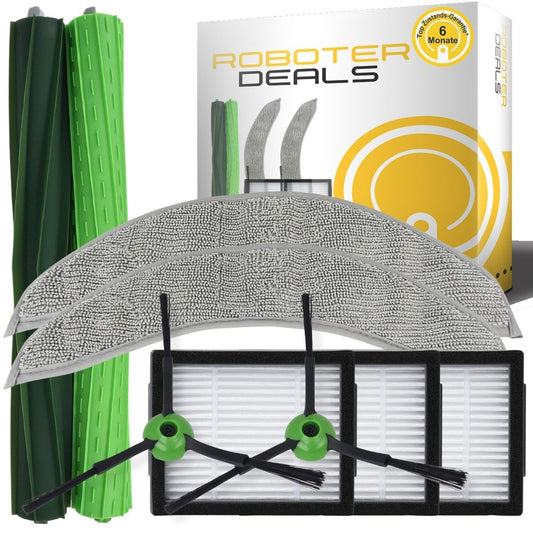 Zubehör Set, Ersatzteile Kit für iRobot Roomba Combo j5 u. j5 Plus (2x Hauptbürste, 2x Filter, 2x Seitenbürste, 2x Pad)