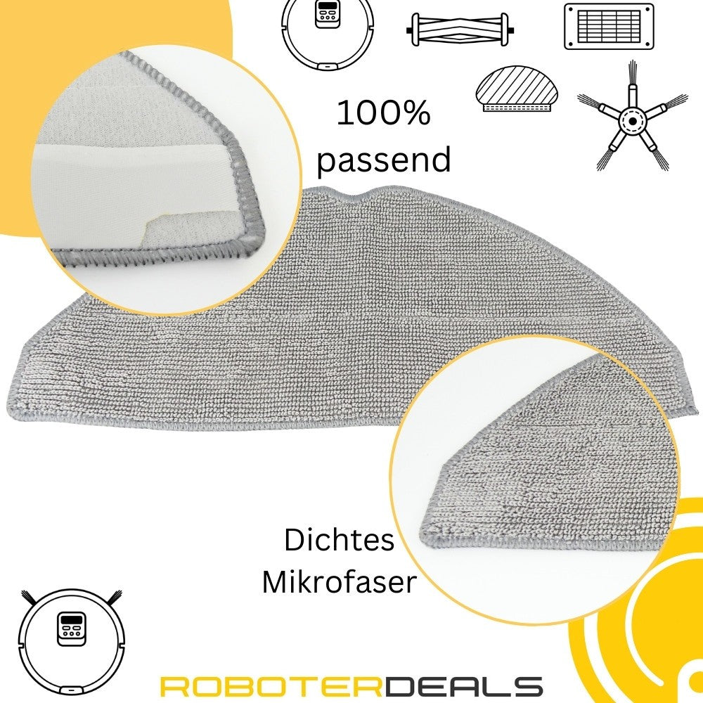 Zubehör Set, Ersatzteile Kit für Xiaomi E10, E12, S20 (2x Filter, 2x Seitenbürste, 2x Pad, 1x Hauptbürste)