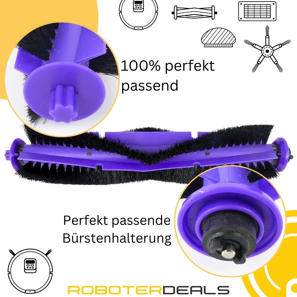 Zubehör Set, Ersatzteile Kit für NARWAL Freo Serie (2x Seitenbürste, 1x Hauptbürste, 2x Filter, 2x Pad)