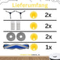 Zubehör Set, Ersatzteile Kit für Ecovacs Deebot X5 OMNI (2x Filter, 2x Seitenbürste, 2x Pad, 1x Hauptbürste)