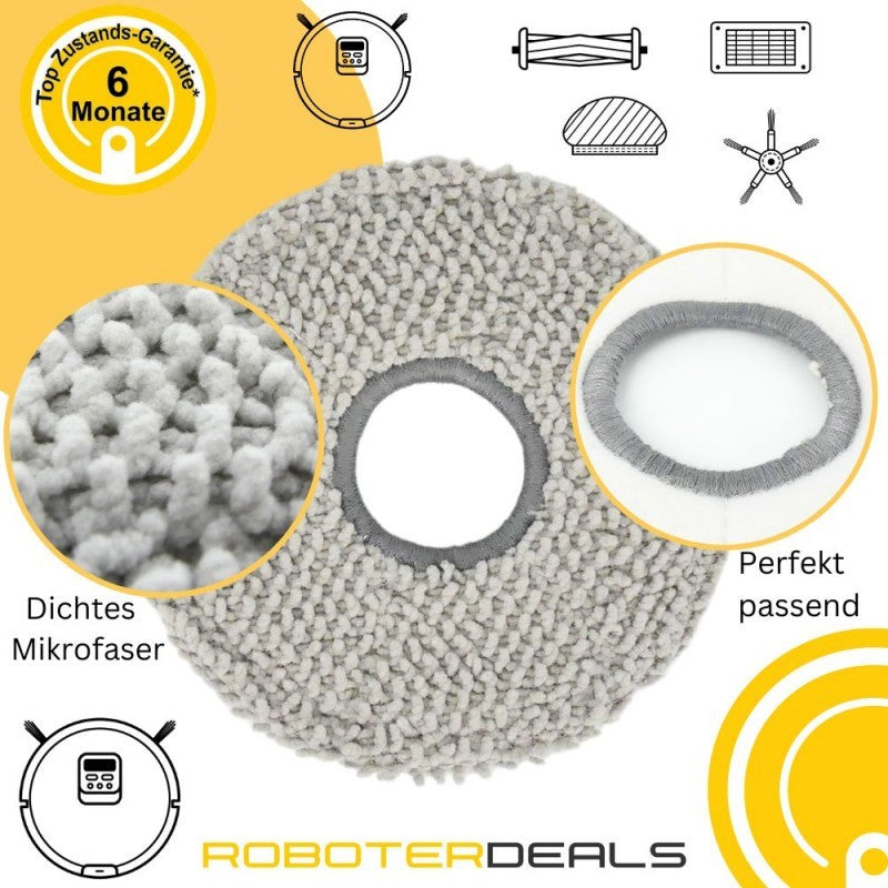 Zubehör Set, Ersatzteile für Ecovacs Deebot X2 COMBO (2x Seitenbürste, 2x Pad, 2x Filter)