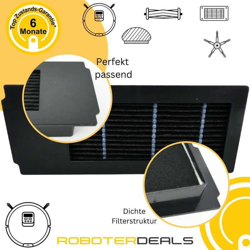 Zubehör Set, Ersatzteile für Ecovacs Deebot X2 COMBO (2x Seitenbürste, 2x Pad, 2x Filter)