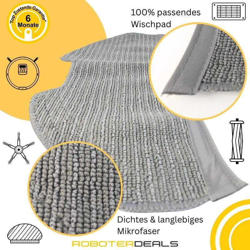 Zubehör Set, Ersatzteile Kit für Eufy X8 Pro, X8 Pro SES (2x Filter, 2x Seitenbürste, 2x Pad, 1x Hauptbürste)