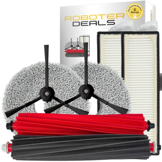 Zubehör Set für Roborock Q Revo Slim – Filter Bürsten Wischpads (8 Teile)