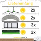 Zubehör Set, Ersatzteile Kit für iRobot Roomba Combo 10 Max (2x Hauptbürste, 2x Filter, 2x Seitenbürste, 2x Pad)