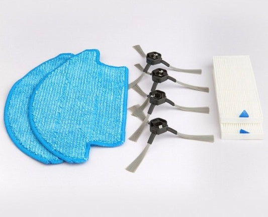 Reinigungs-Set für Dibea D960 (2x Filter, 2x Pad, 4x Seitenbürste)