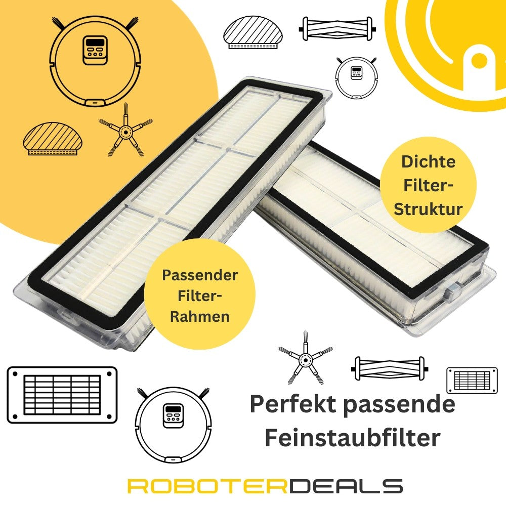 Zubehör Set, Ersatzteile Kit für Dreame D10 Plus Gen 2 (1x Hauptbürste, 2x Filter, 2x Pad, 2x Seitenbürste)
