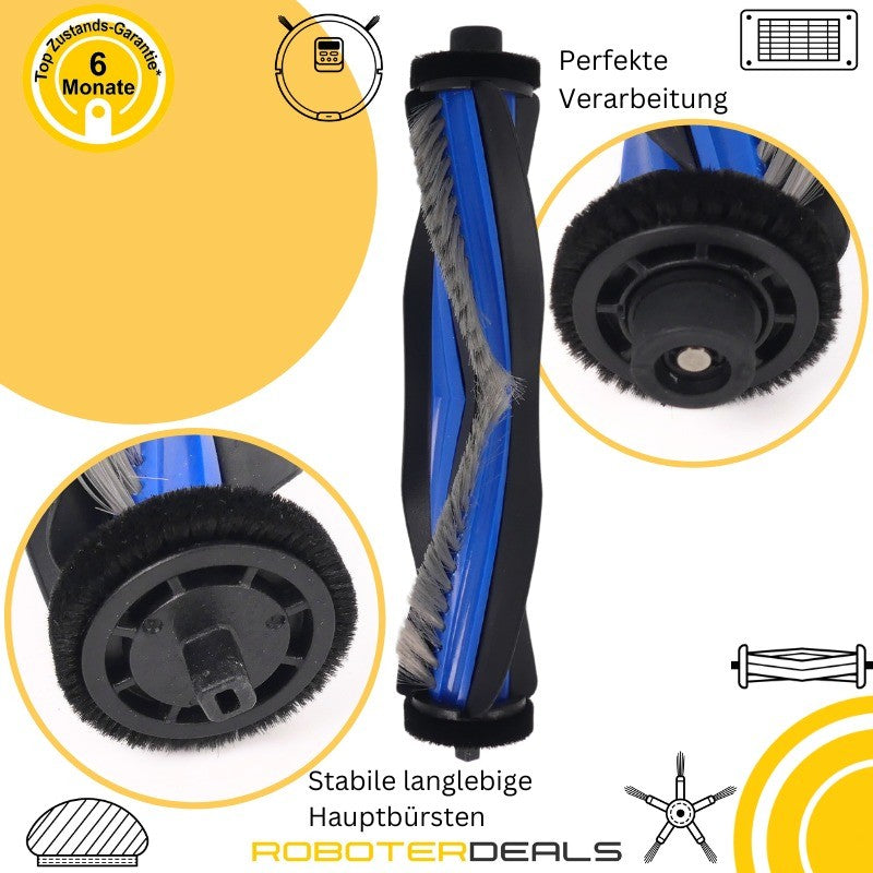 Zubehör Set, Ersatzteile für Ecovacs Deebot T50 Pro Omni, T50 Max Pro Omni (2x Filter, 2x Seitenbürste, 2x Pad, 1x Hauptbürste)