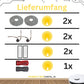 Zubehör Set, Ersatzteile Kit für Roborock Q Revo Curv, Qrevo 5AE (1x Hauptbürste, 2x Filter, 2x Pad, 2x Seitenbürste)