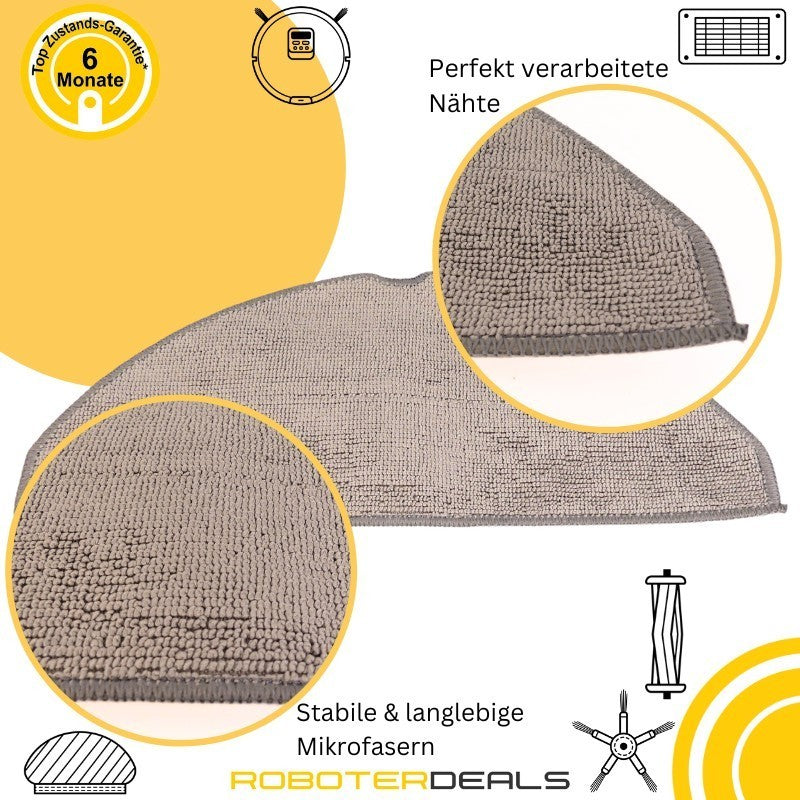 Zubehör Set, Ersatzteile Kit für Eufy L60, L60 Hybrid, L60 SES (1x Hauptbürste, 2x Filter, 2x Pad, 2x Seitenbürste)