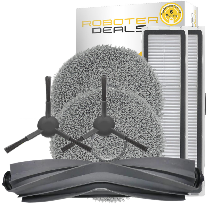Zubehör Set, Ersatzteile Kit für Dreame L10s Pro Gen 2 (1x Hauptbürste, 2x Filter, 2x Pad, 2x Seitenbürste)