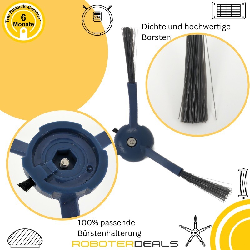 Zubehör Set, Ersatzteile Kit für Eufy Omni C20 (1x Hauptbürste, 2x Filter, 2x Pad, 2x Seitenbürste)