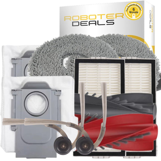 Zubehör Set für Roborock Saros 10R – Filter Bürsten Wischpads Staubbeutel (8 Teile)