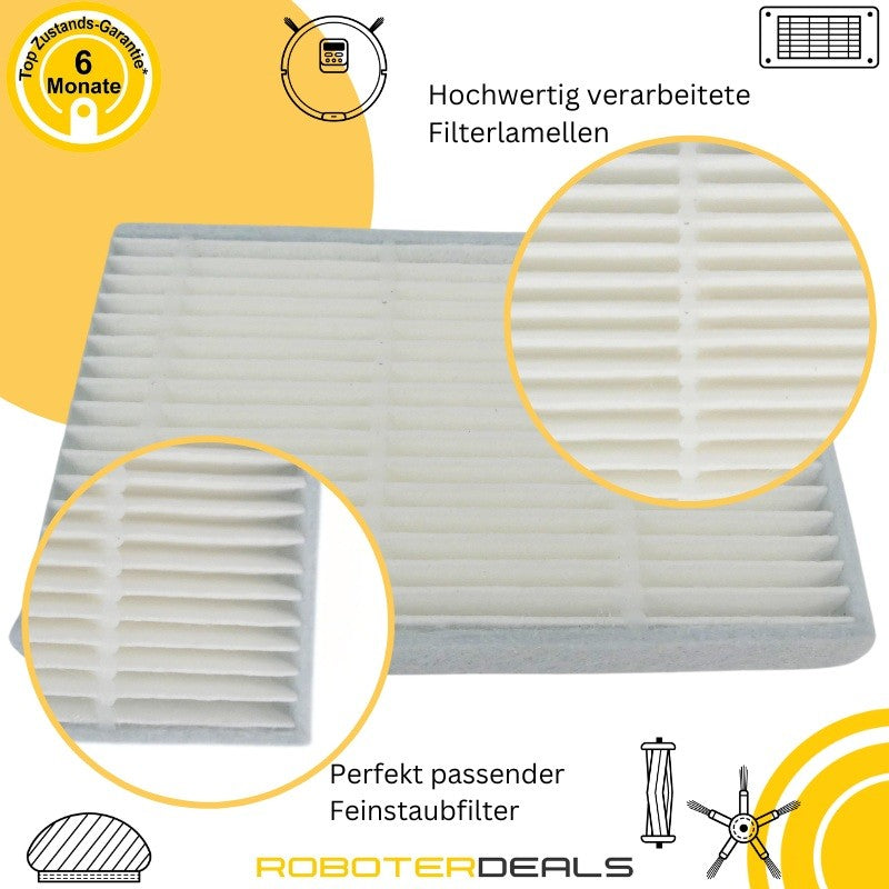 Zubehör Set, Ersatzteile für Tapo RV30 Max Plus (2x Filter, 2x Seitenbürste, 2x Staubbeutel, 1x Hauptbürste, 2x Pads)