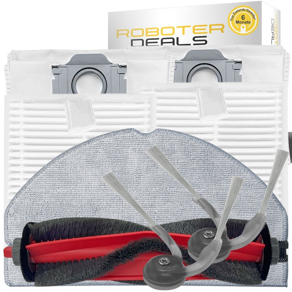 Zubehör Ersatzteile für Roborock Q7 M5, Q7 L5 & Q7 L5 Plus (2x Beutel, 2x Filter, 2x Seitenbürsten, 2x Pads, 1x Hauptbür