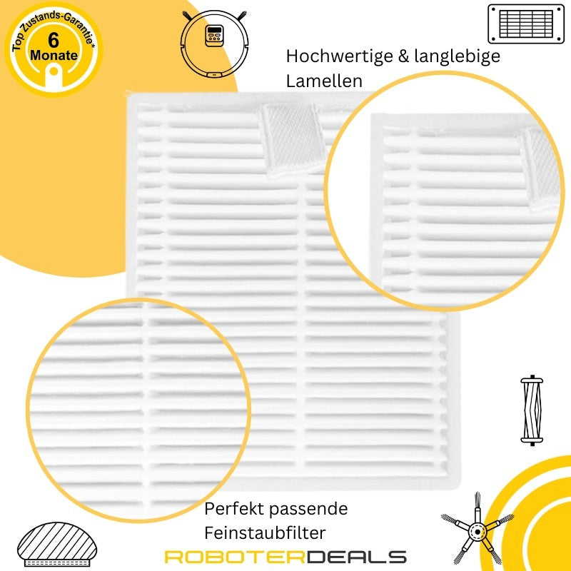 Zubehör Ersatzteile für Roborock Q7 M5, Q7 L5 & Q7 L5 Plus (2x Beutel, 2x Filter, 2x Seitenbürsten, 2x Pads, 1x Hauptbür