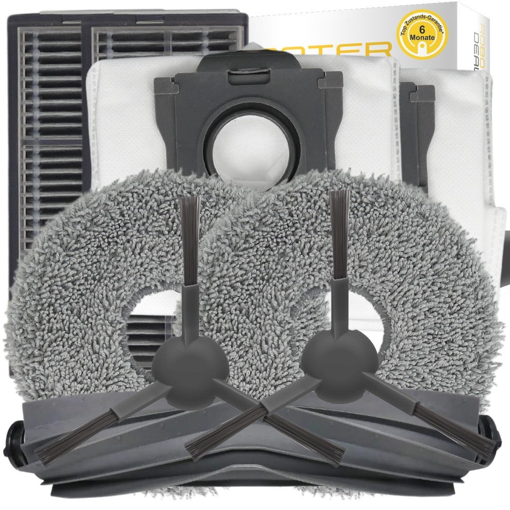 Zubehör Set, Ersatzteile für Dreame L40 Ultra AE (2x Seitenbürsten, 2x Pad, 2x Filter 1x Hauptbürste, 2x Staubbeutel)