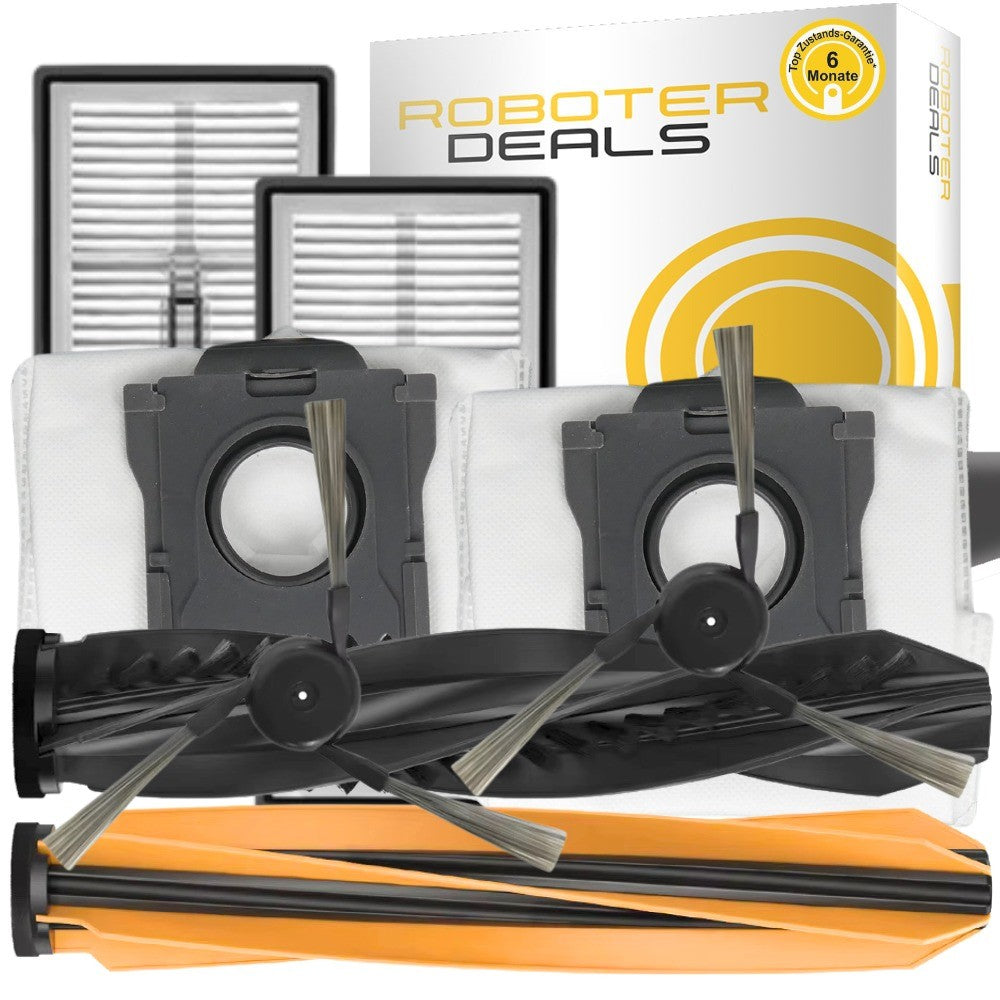 Zubehör Set, Ersatzteile Kit für MOVA Z60 Ultra Roller Standalone (2x Seitenbürsten, 2x Beutel, 2x Filter, 2x Hauptbürst