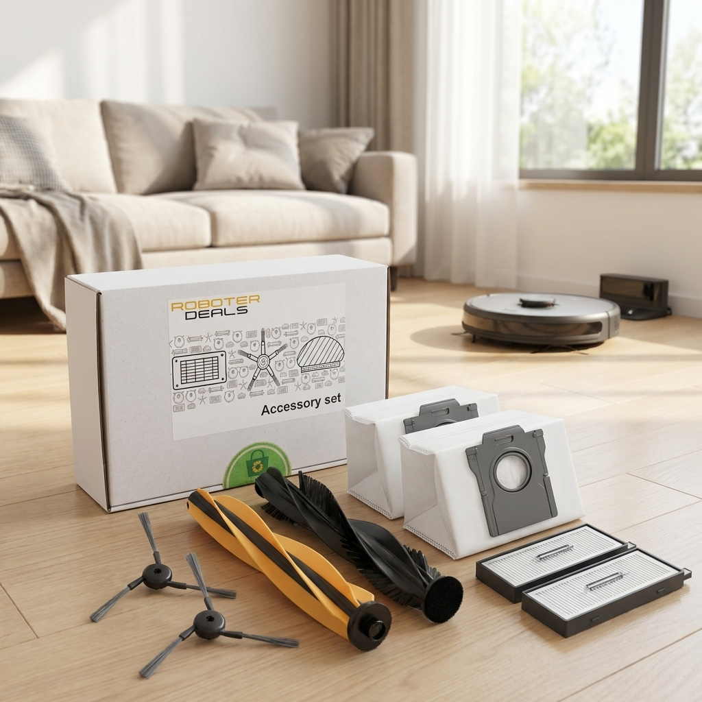 Zubehör Set, Ersatzteile Kit für MOVA Z60 Ultra Roller Standalone (2x Seitenbürsten, 2x Beutel, 2x Hauptbürste)