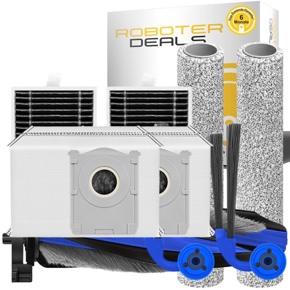 Zubehör-Set für Ecovacs Deebot T90 Omni & T90 Pro Omni (8-teilig: Beutel, Filter, Seitenbürsten, Wischbürste, Hauptbürste)