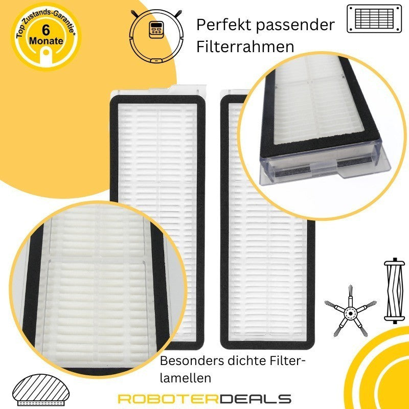 Zubehör-Set für Roborock Saros 20 (9-teilig: Hauptbürsten-Set, Filter, Pads, Seitenbürsten, Beutel)