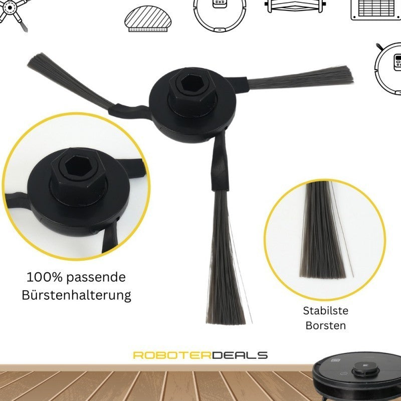 Seitenbürsten für Mova S70 Ultra Roller – Seitenpinsel (2 Stück)