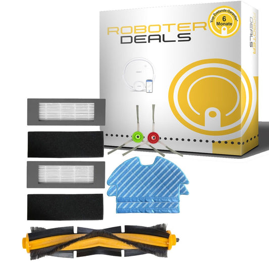 Zubehör Set, Ersatzteile Kit für Ecovacs Deebot OZMO 900 (2x Filter, 2x Seitenbürste, 2x Pad, 1x Hauptbürste)