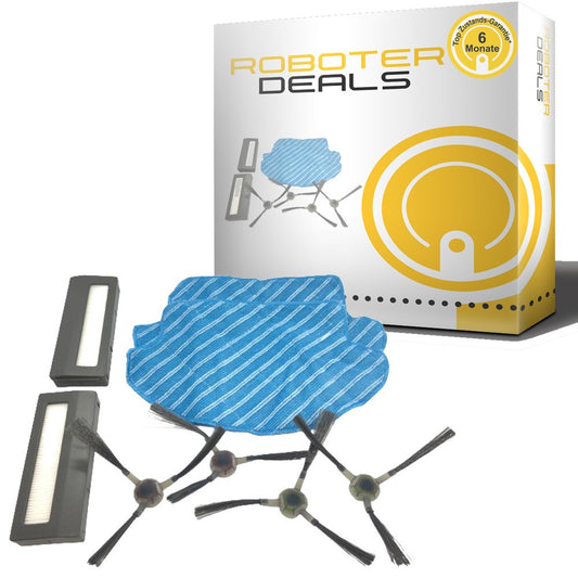 Zubehör Set, Ersatzteile Kit für Ecovacs Deebot N78 (2x Filter, 4x Seitenbürste, 2x Pad)