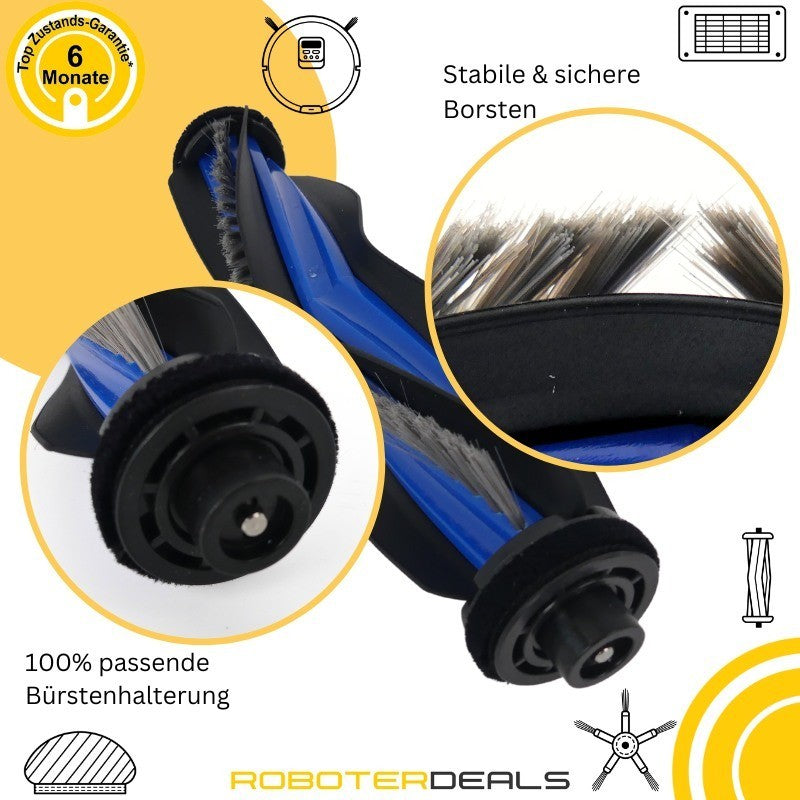 Zubehör Set, Ersatzteile für Ecovacs Deebot T80S Omni (2x Beutel, 2x Filter, 2x Seitenbürste, 1x Wischbürste, 1x Hauptbü