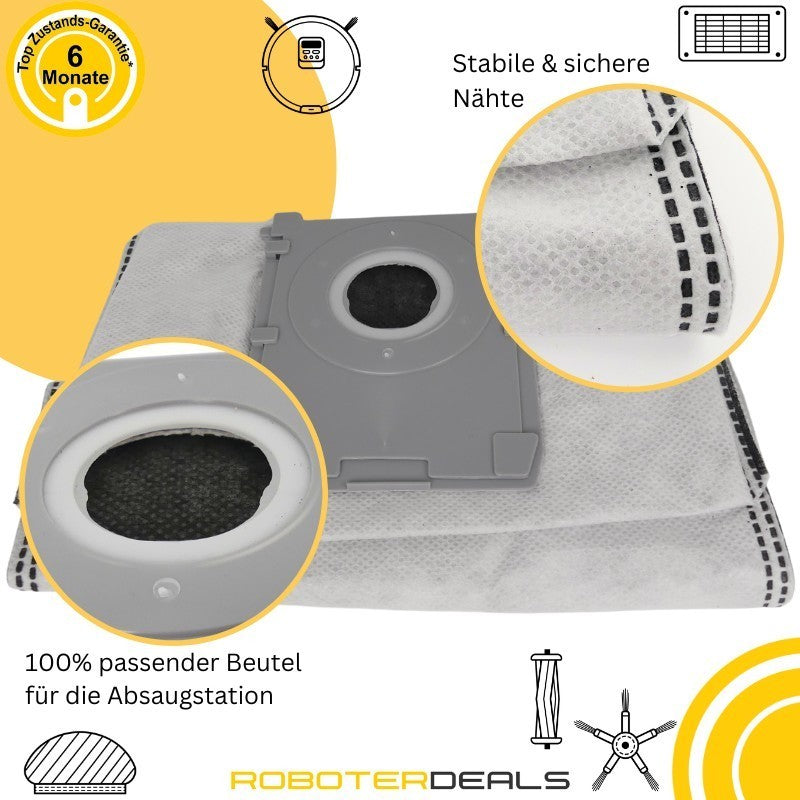 Zubehör Set, Ersatzteile für Ecovacs Deebot T80S Omni (2x Beutel, 2x Filter, 2x Seitenbürste, 1x Wischbürste, 1x Hauptbü