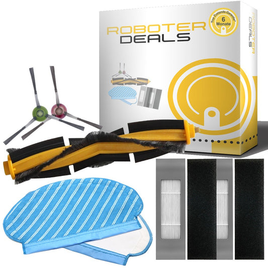 Zubehör Set, Ersatzteile Kit für Ecovacs Deebot N8, N8 Plus, N8 Pro, N8 Pro Plus (1x Hauptbürste, 2x Filter, 2x Wischpad