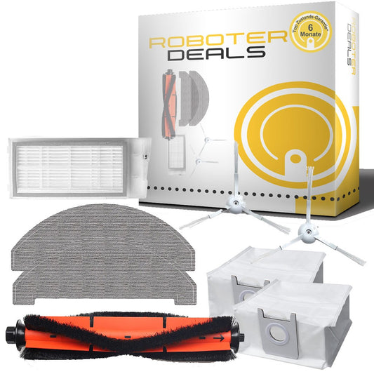 Zubehör Set (Ersatzteile) für ROIDMI EVE Plus (2x Staubbeutel, 1x Filter, 2x Seitenbürsten, 1x Hauptbürste, 2x Pad)