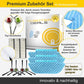 Zubehör Set, Ersatzteile Kit für Ecovacs Deebot Slim OZMO 10 (3x Pad, 4x Seitenbürste, 3x Filter)