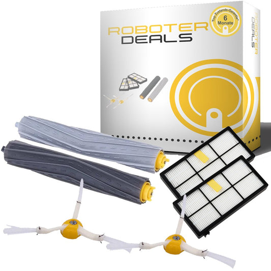 Zubehör Set, Ersatzteile Kit für iRobot Roomba 900 Serie (2x Seitenbürste, 3x Filter, 2x Hauptbürsten)