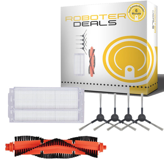 Zubehör Set (Ersatzteile) für Xiaomi Mi Mop Pro STYJ02YM / STYJ02YMW (4x Seitenbürste, 1x Hauptbürste, 2x Filter)
