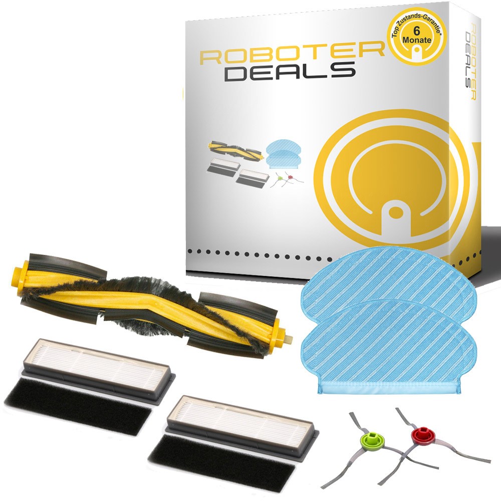 Zubehör Set, Ersatzteile Kit für Yeedi 2 Hybrid (2x Pad, 2x Seitenbürste, 1x Hauptbürste, 2x Filter)