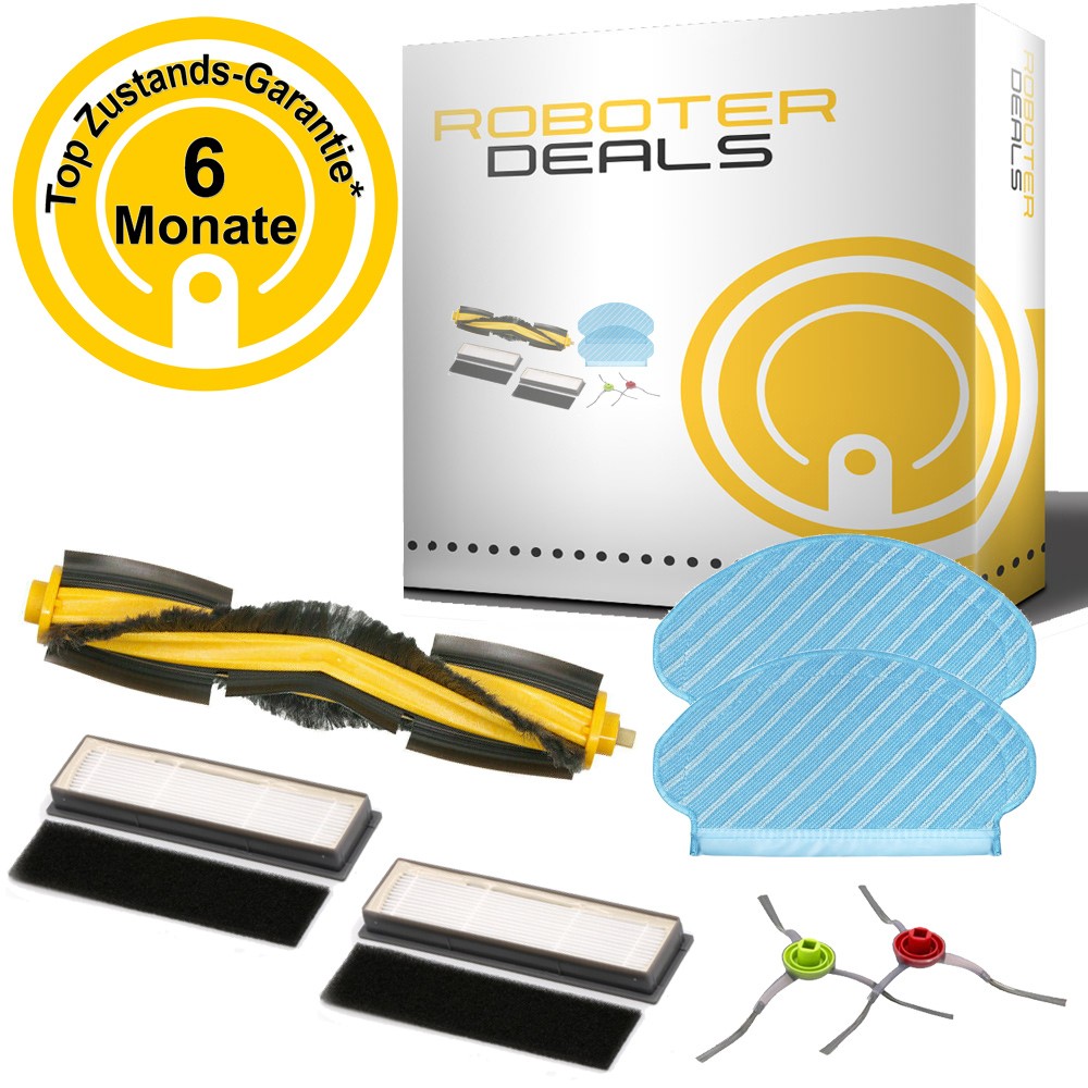 Zubehör Set, Ersatzteile Kit für Yeedi 2 Hybrid (2x Pad, 2x Seitenbürste, 1x Hauptbürste, 2x Filter)