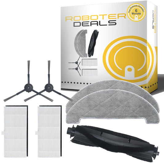 Zubehör Set, Ersatzteile Kit für Viomi S9 (1x Hauptbürste, 2x Pad, 2x Filter, 2x Seitenbürste)