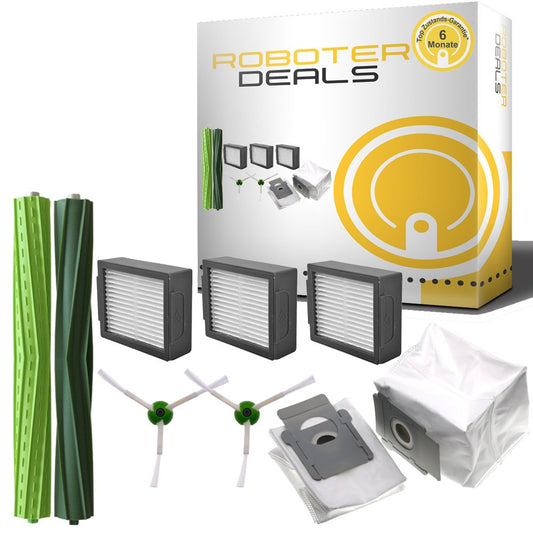 Zubehör Set, Ersatzteile Kit für iRobot Roomba j7 Plus (2x Seitenbürste, 2x Hauptbürste, 3x Filter, 2x Staubbeutel)