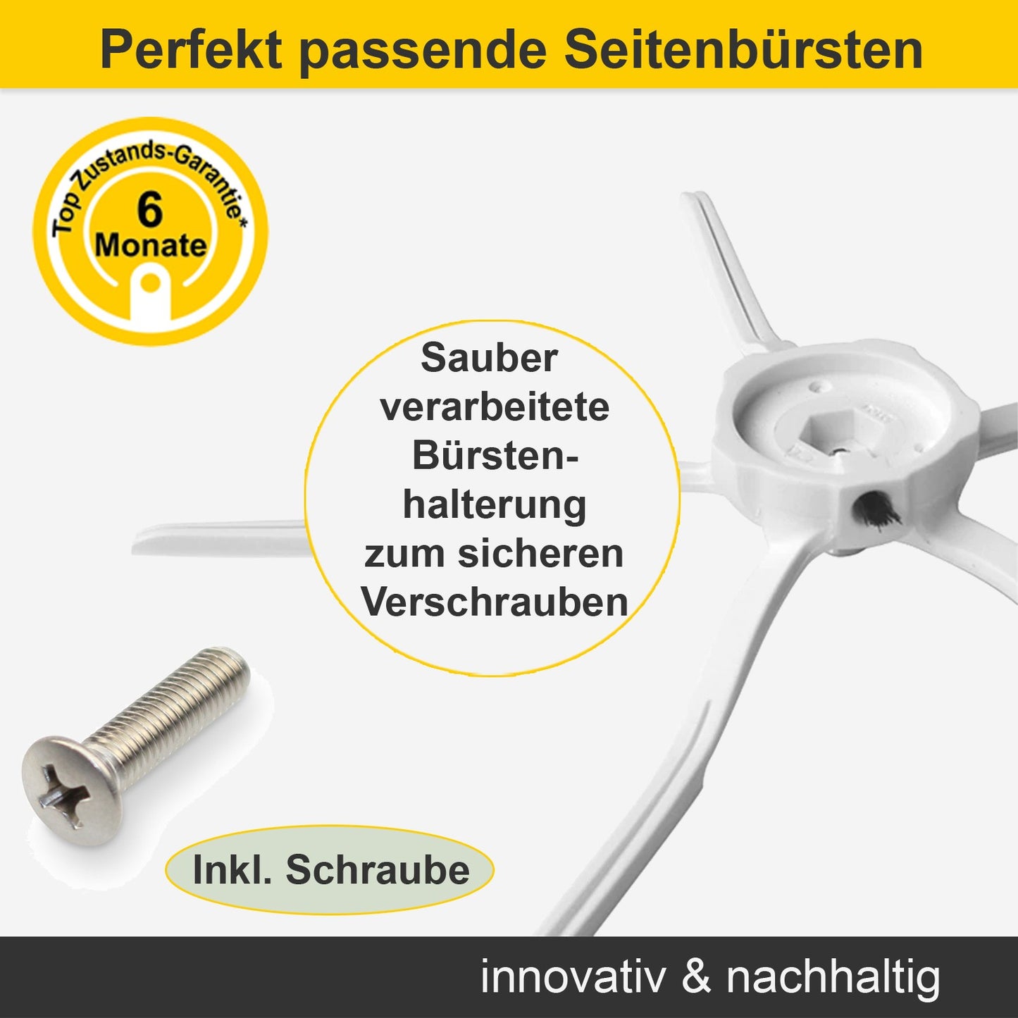 Zubehör Set für Roborock S6 / S6 MaxV / S6 Pure – Filter Bürsten Wischpads (7 Teile)