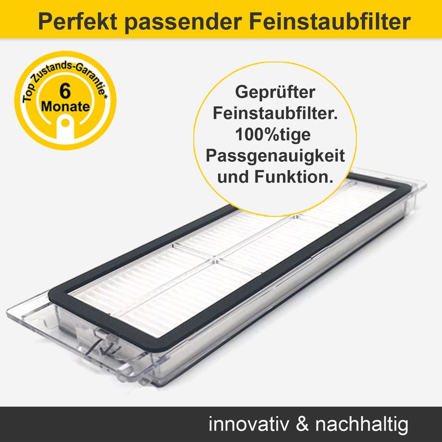 Zubehör Set für Roborock S6 / S6 MaxV / S6 Pure – Filter Bürsten Wischpads Seitenbürsten