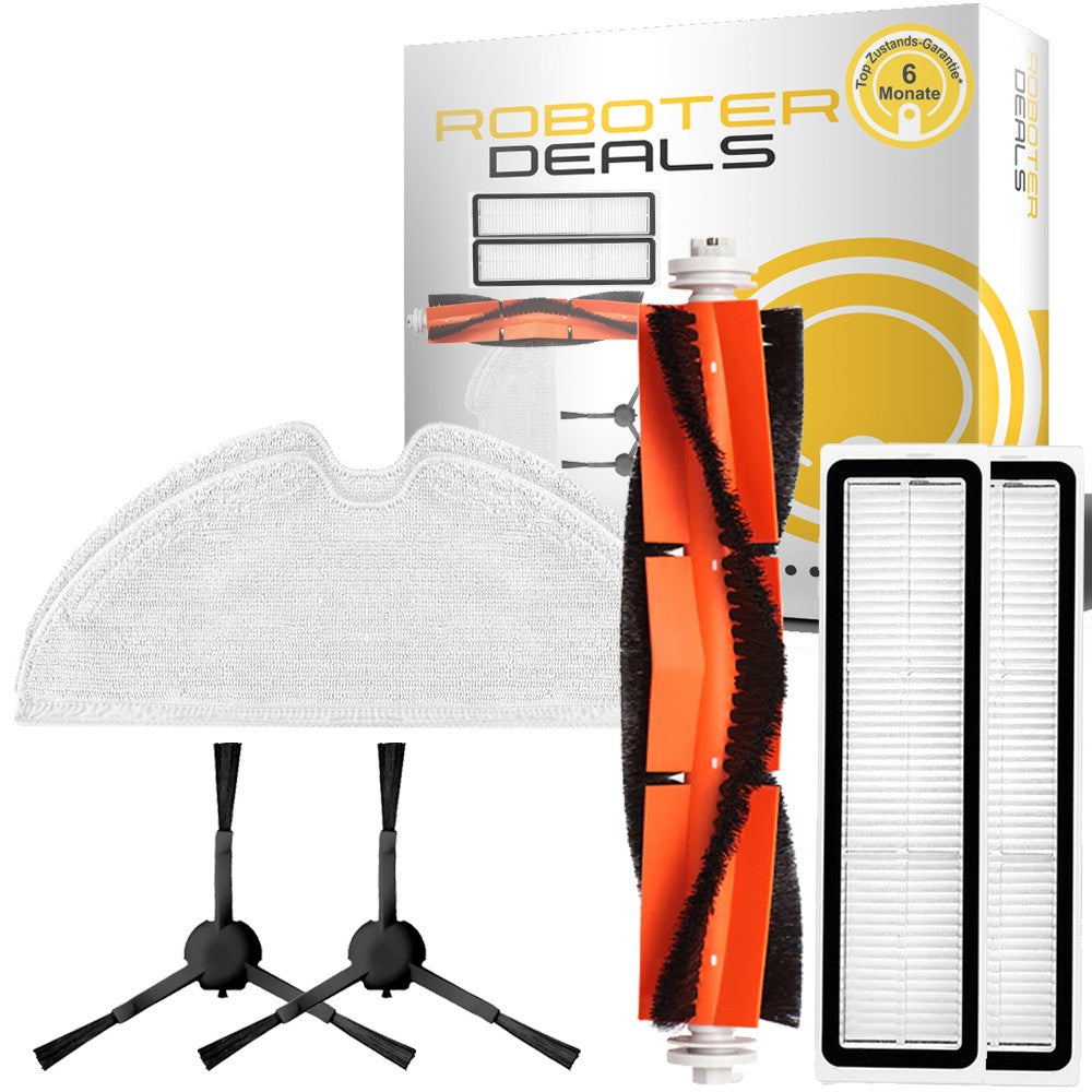 Zubehör Set, Ersatzteile für Dreame D9 Mistral Pro (1x Hauptbürste, 2x Filter, 2x Pad, 2x Seitenbürste in schwarz)